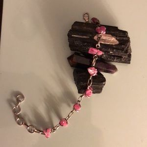 Watermelon Tourmaline Bracelet. Sterling Silver/Watermelon Tourmaline. NWT